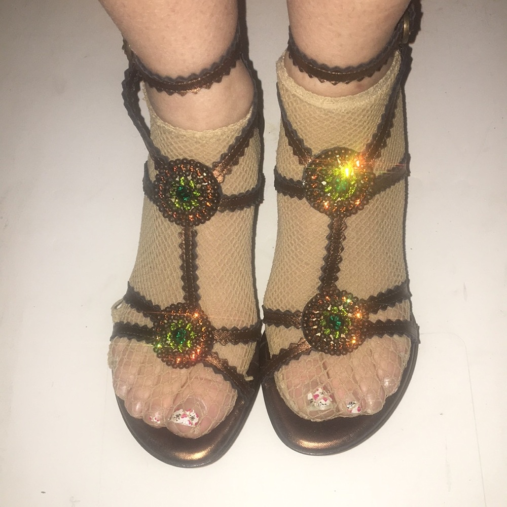 Jolanda Bronze Leather heel